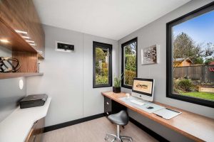 Custom modern backyard home office in Vancouver BC